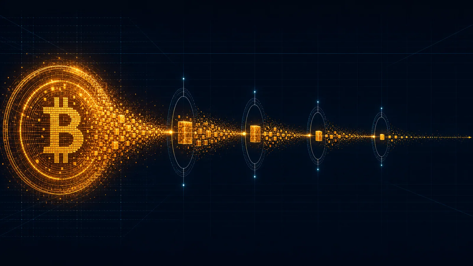 Bitcoin issuance narrowing through four successive halving stages